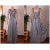 A-Line V-Neck Long Grey Chiffon Bridesmaid Dresses/Wedding Party Dresses BD010676