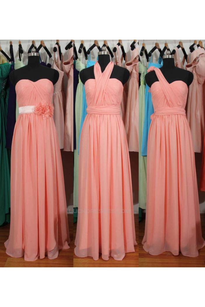A-Line Sweetheart Long Chiffon Bridesmaid Dresses/Wedding Party Dresses BD010687