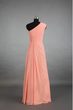 A-Line One-Shoulder Long Chiffon Bridesmaid Dresses/Wedding Party Dresses BD010693