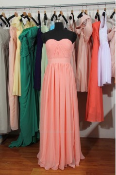 A-Line Sweetheart Long Chiffon Bridesmaid Dresses/Wedding Party Dresses BD010703
