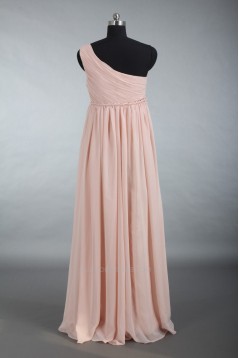 Empire One-Shoulder Long Chiffon Bridesmaid Dresses/Wedding Party Dresses/Maternity Dresses BD010711