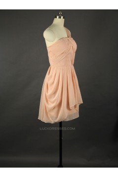 A-Line One-Shoulder Short Chiffon Bridesmaid Dresses/Wedding Party Dresses BD010727