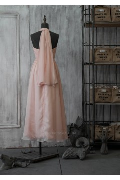 A-Line Halter Short Chiffon Bridesmaid Dresses/Wedding Party Dresses BD010744