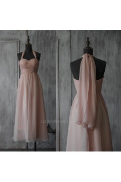 A-Line Halter Short Chiffon Bridesmaid Dresses/Wedding Party Dresses BD010744