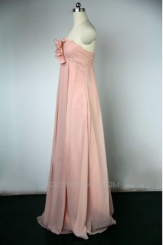 Empire Sweetheart Long Pink Chiffon Bridesmaid Dresses/Wedding Party Dresses BD010746