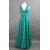 A-Line V-Neck Long Green Chiffon Bridesmaid Dresses/Wedding Party Dresses BD010749
