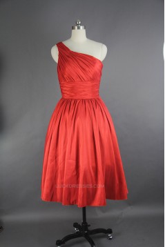 A-Line One-Shoulder Short Bridesmaid Dresses/Wedding Party Dresses BD010750