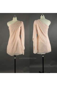 Short/Mini One-Shoulder Chiffon Bridesmaid Dresses/Wedding Party Dresses BD010752