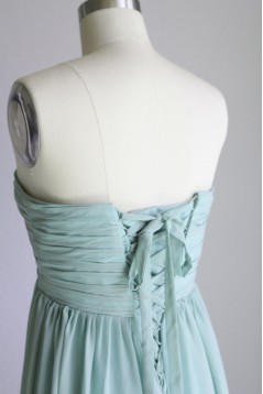 A-Line Strapless Long Chiffon Bridesmaid Dresses/Wedding Party Dresses BD010758