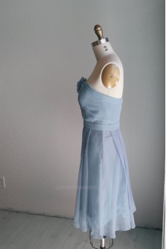 A-Line Strapless Short Chiffon Bridesmaid Dresses/Wedding Party Dresses BD010759