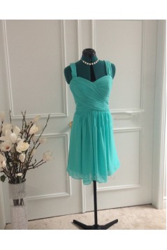 A-Line Straps Short Chiffon Bridesmaid Dresses/Wedding Party Dresses BD010761