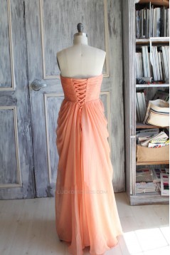 Sheath/Column Sweetheart Long Chiffon Bridesmaid Dresses/Wedding Party Dresses BD010764