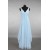 A-Line V-Neck Beaded Long Blue Chiffon Bridesmaid Dresses/Wedding Party Dresses BD010778