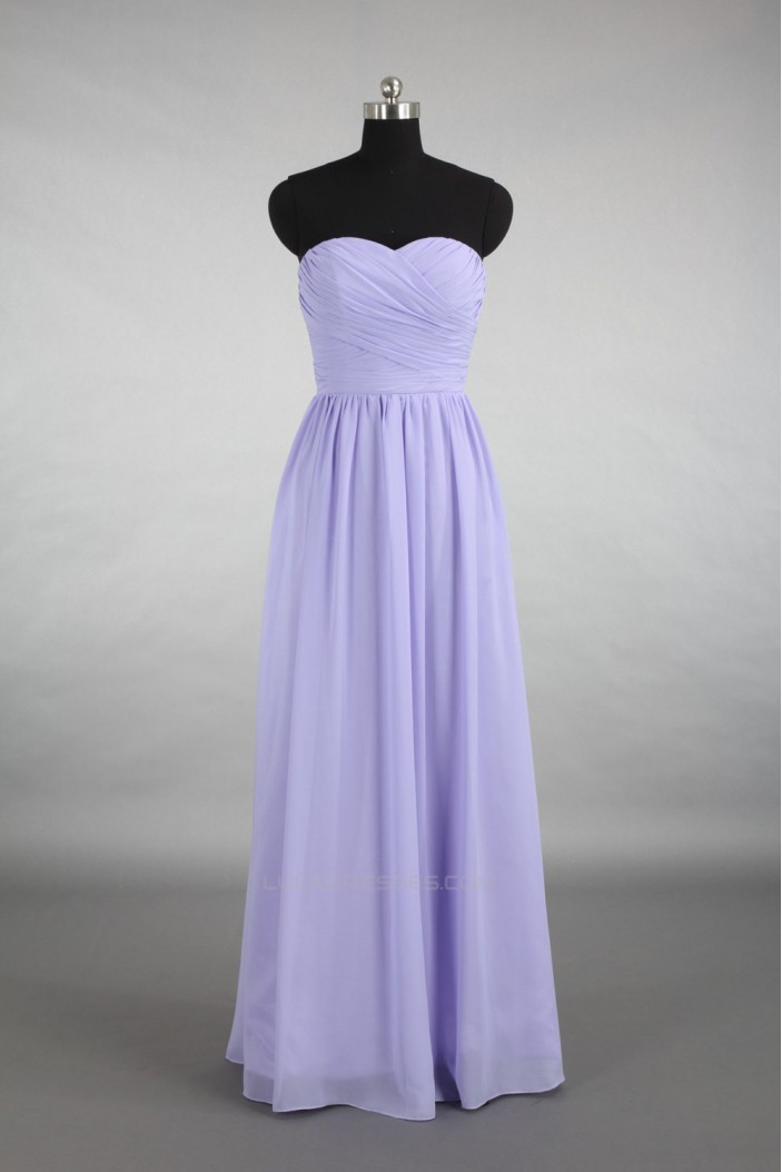 A-Line Sweetheart Long Chiffon Bridesmaid Dresses/Wedding Party Dresses BD010784