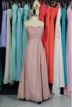 A-Line Sweetheart Long Chiffon Bridesmaid Dresses/Evening Dresses BD010787