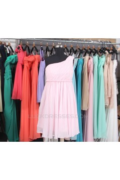 Empire One-Shoulder Short Chiffon Bridesmaid Dresses/Evening Dresses/Maternity Dresses BD010793