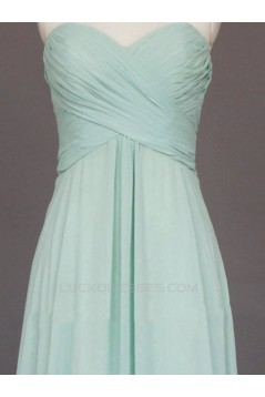 A-Line Sweetheart Long Chiffon Bridesmaid Dresses/Evening Dresses BD010794