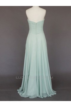 A-Line Sweetheart Long Chiffon Bridesmaid Dresses/Evening Dresses BD010794