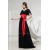 Brush Sweep Train Ruffles Chiffon Silk like Satin Long Black Best Bridesmaid Dresses 02010009