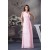 Sheath/Column Long Pink Chiffon Beaded Bridesmaid Dresses 02010021