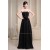 Empire Strapless Long Black Chiffon Maternity Bridesmaid Evening Dresses 02010034