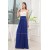 A-Line Sweetheart White Blue Beaded Long Bridesmaid Dresses 02010037