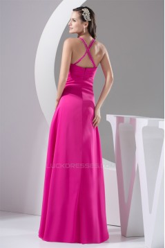 Floor-Length Straps Sleeveless A-Line Beading Bridesmaid Maternity Dresses 02010051