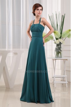A-Line Spaghetti Strap Sleeveless Long Chiffon Bridesmaid Dresses 02010053