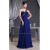 Empire One-Shoulder Beading Long Chiffon Bridesmaid Maternity Dresses 02010068