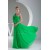One-Shoulder Sleeveless Chiffon Long Green Best Bridesmaid Dresses 02010074