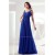 Empire Ruffles Chiffon Sleeveless Long Blue Bridesmaid Dresses Maternity Dresses 02010079