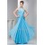 Elegant Beading 100D Chiffon Halter Long Blue Bridesmaid Dresses 02010092