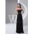 Floor-Length Sleeveless Pleats Strapless Long Black Bridesmaid Dresses 02010101