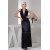 Halter Chiffon Silk like Satin Pleats Sheath/Column Long Black Bridesmaid Dresses 02010102