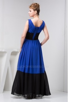 Sleeveless V-Neck Floor-Length A-Line Chiffon Long Bridesmaid Dresses 02010114