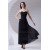 Ankle-Length Sleeveless Chiffon Sweetheart Long Black Bridesmaid Dresses 02010133