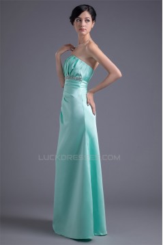 Beading Sleeveless A-Line Floor-Length Strapless Long Bridesmaid Dresses 02010134