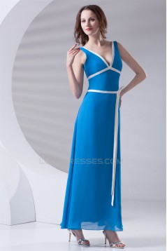 Beautiful A-Line Chiffon V-Neck Bridesmaid Dresses 02010137