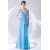 Most Popular Halter Side Drapping Best Long Blue Chiffon Bridesmaid Dresses 02010142