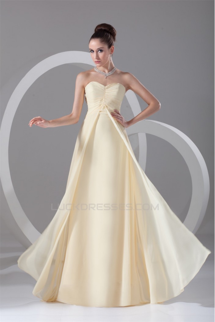 Chiffon Ruched Floor-Length Long Bridesmaid Dresses 02010145