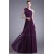 A-Line Chiffon Floor-Length Long Purple Bridesmaid Dresses 02010153