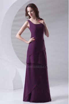 Floor-Length Chiffon Long Purple Bridesmaid Dresses 02010154