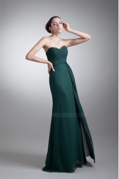 Floor-Length Sweetheart Sheath/Column Chiffon Long Bridesmaid Dresses 02010159