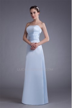 Floor-Length Strapless Pleats A-Line Sleeveless Long Bridesmaid Dresses under 100 02010160