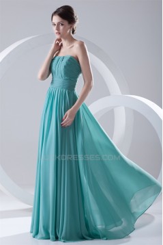 Hot Sale Soft Sweetheart A-Line Floor-Length Pleats Long Chiffon Bridesmaid Dresses 02010169