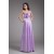 Sleeveless Handmade Flowers Elastic Woven Satin Bridesmaid Dresses 02010190
