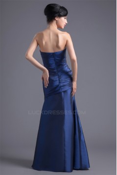 Sleeveless Strapless Taffeta Floor-Length Long Bridesmaid Dresses 02010199