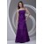A-Line Spaghetti Straps Satin Beading Floor-Length Long Purple Bridesmaid Dresses 02010204