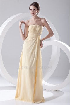 Strapless Pleats Floor-Length Sleeveless Long Bridesmaid Dresses 02010207