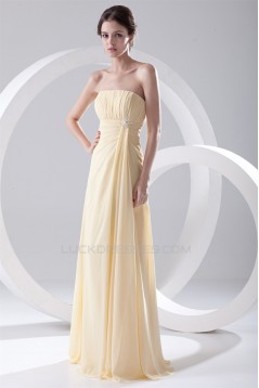 Strapless Pleats Floor-Length Sleeveless Long Bridesmaid Dresses 02010207